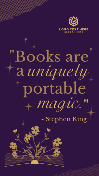 Book Magic Quote Instagram Reel Image Preview