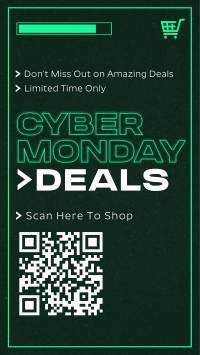 Retro Cyber Monday TikTok Video Design