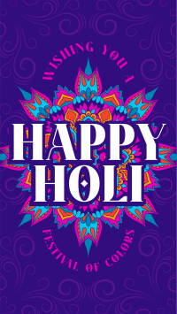 Holi Greeting Flourishes Facebook Story Design