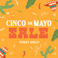 Cinco De Mayo Confetti Sale Instagram Post