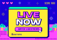 Pixel Livestreamer Postcard Design