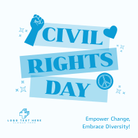 Bold Civil Rights Day Stickers Instagram Post