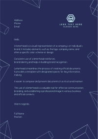 Corner Angles Letterhead Design