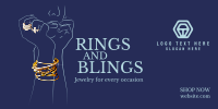 Rings and Blings Twitter Post