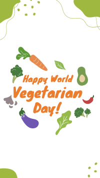 Happy Vegetarian Day Facebook Story