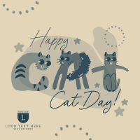 Happy Meow Day Linkedin Post Design