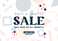 Art Supply Clearance Postcard