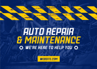 Car Repair Postcard