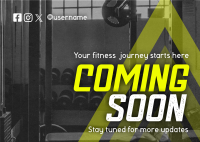 Coming Soon Fitness Gym Teaser Postcard