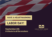 Labor Day Flag Postcard