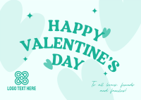 Cute Valentine Hearts Postcard