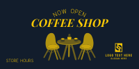 Coffee Shop is Open Twitter Post Design