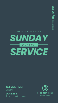 Sunday Worship Service Facebook Story