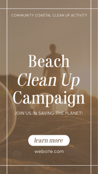 Beach Clean Up Drive Instagram Reel Image Preview