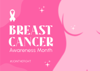 Beat Breast Cancer Postcard