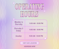 Y2K Operating Hours Facebook Post