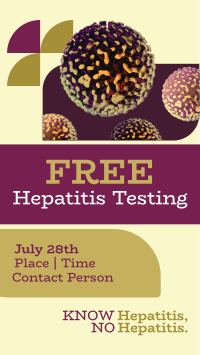 Geometrical Hepatitis Testing Instagram Story Design