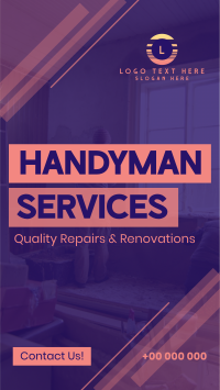 Handyman Services Instagram Reel Image Preview