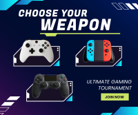 Choose your weapon Facebook Post