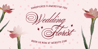 Floral Wedding Twitter Post Design