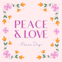 Floral Peace Day Linkedin Post Design