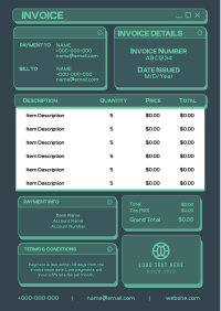 Retro Minimalist Invoice Image Preview