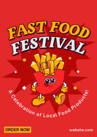 French Fries Mascot Poster