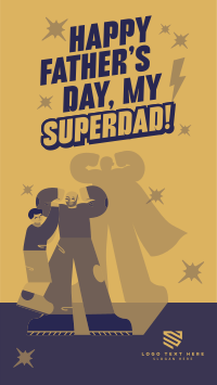 Superhero Father's Day Facebook Story