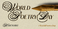 World Poetry Day Pen Twitter Post