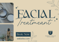 Beauty Facial Spa Treatment Postcard