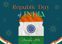 Indian National Republic Day Postcard