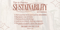 Sustainable Fashion Tips Twitter Post