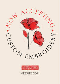 Custom Embroidery Flyer