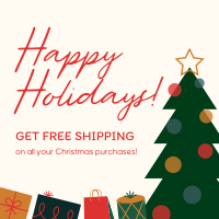 Christmas Free Shipping Instagram Post