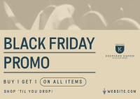 Black Friday Bold Modern  Postcard Image Preview