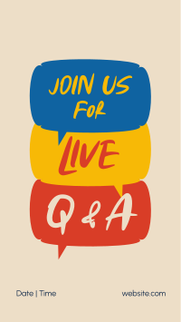 Question & Answer Live Facebook Story