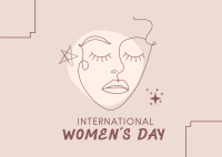 International Women's Day Illustration Postcard