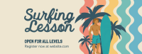 Surfing Lesson Facebook Cover Image Preview