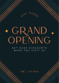 Art Deco Grand Opening Poster