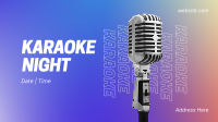 Karaoke Night Gradient Facebook Event Cover