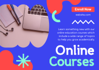 Online Education Courses Postcard