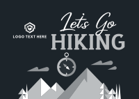 Mountain Hiking Trail Postcard