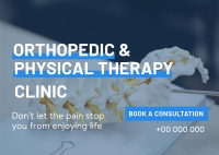 Orthopedic and Physical Therapy Clinic Postcard