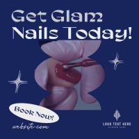 Glam Nail Salon Instagram Post Design