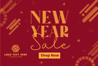 New Year Blob Sale Pinterest Cover Design