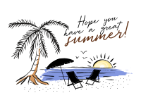 Brush Summer Greeting Postcard