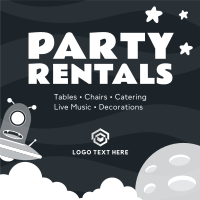 Party Rentals For Kids Instagram Post Design