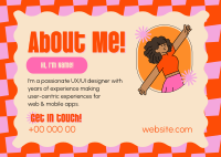 Quirky Fun About Me Postcard
