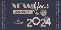 Countdown to New Year Twitter Post Design