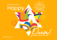 Purim Festival Postcard